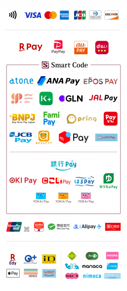 クレジットカードなどが利用可能になりました！